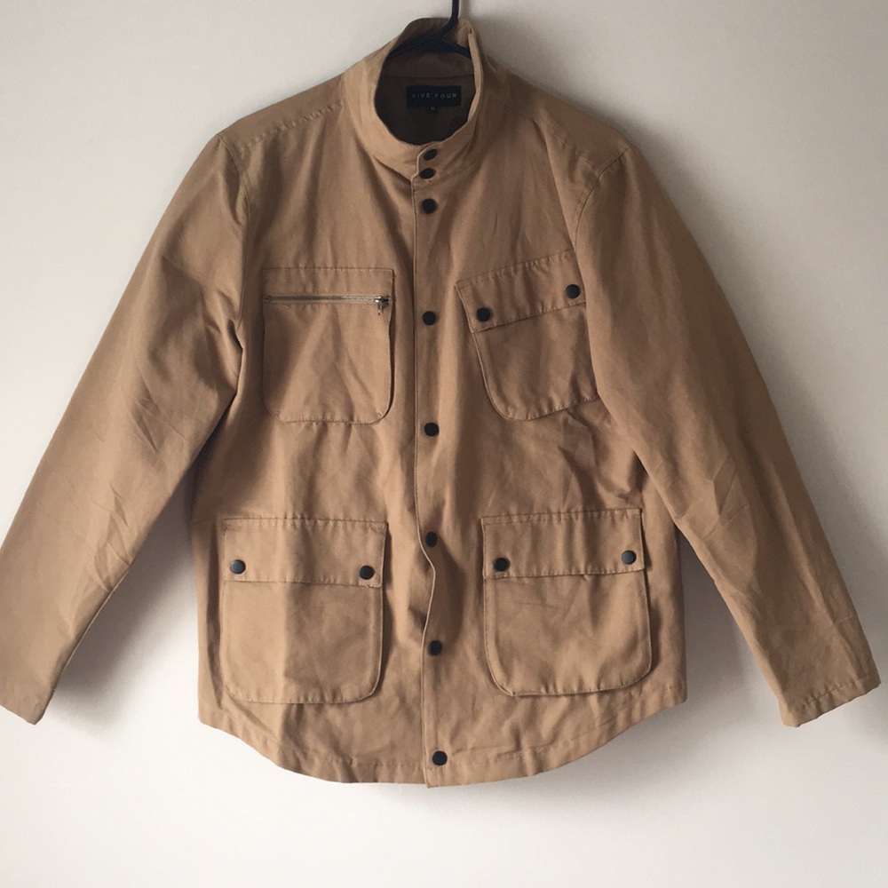 Five four tan coat with buttons NWOT